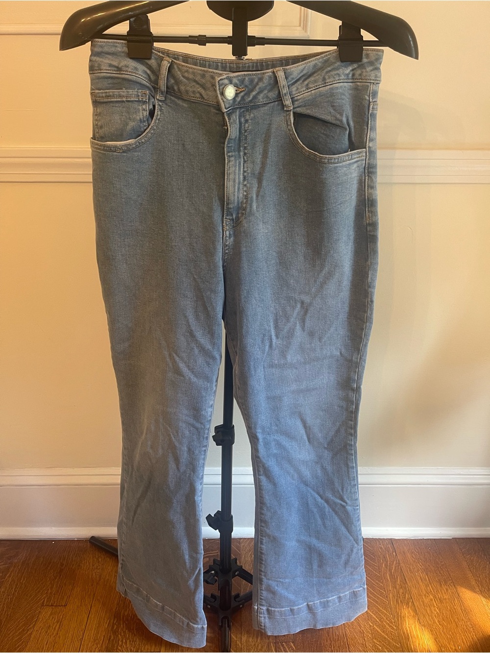 bagatelle Light Blue High Rise Wide Leg Jeans